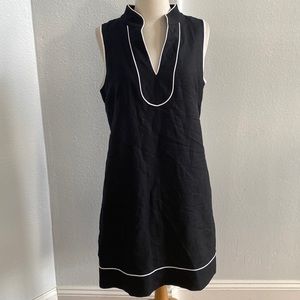 Eliza J‎ Black With White Piped Trim Mini Cocktail Dress Size 6